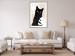Wall Poster Cat in Monsteras - black animal among plants on a pastel background 137860 additionalThumb 23