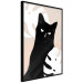 Wall Poster Cat in Monsteras - black animal among plants on a pastel background 137860 additionalThumb 5