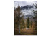 Canvas Print Autumn Guest (1-piece) Vertical - forest landscape overlooking mountains 138760