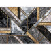 Wall Mural Geometric art deco - grey and black marble with gold patterns 142360 additionalThumb 1