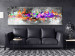 Canvas Art Print Vivid Glow (1-piece) Narrow - colorful abstraction amidst grays 143160 additionalThumb 3