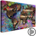 Canvas Pollock's Map (1-piece) Wide - world map and abstraction in the background 143460 additionalThumb 6