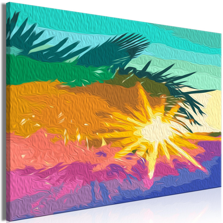 Paint by Number Kit Sunny Morning - Palm Trees Illuminated With Cheerful Colors 145160 additionalImage 4