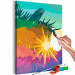 Paint by Number Kit Sunny Morning - Palm Trees Illuminated With Cheerful Colors 145160 additionalThumb 6
