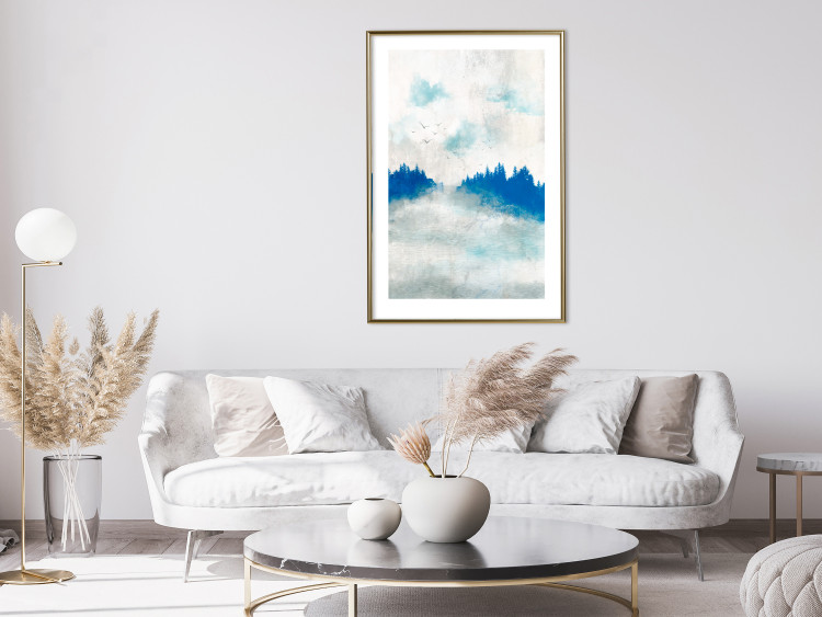 Poster Blue Forest - Delicate, Hazy Landscape in Blue Tones 145760 additionalImage 25