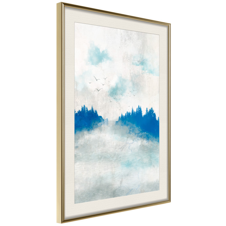 Poster Blue Forest - Delicate, Hazy Landscape in Blue Tones 145760 additionalImage 9