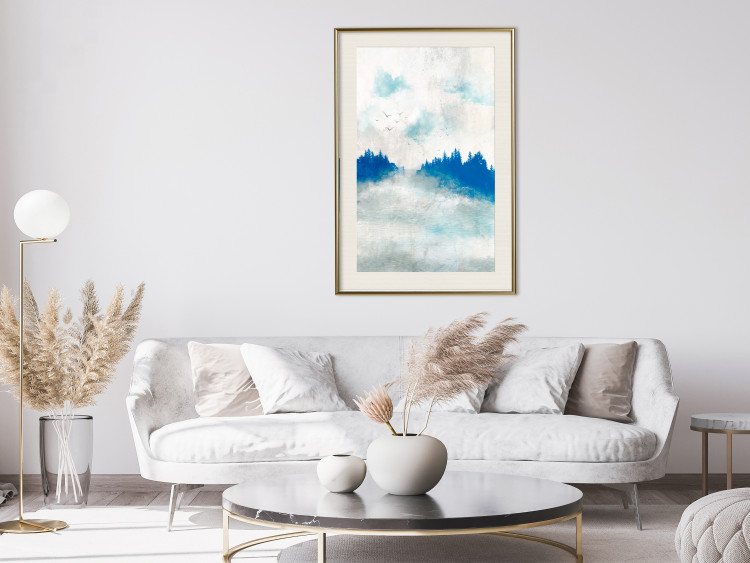 Poster Blue Forest - Delicate, Hazy Landscape in Blue Tones 145760 additionalImage 20