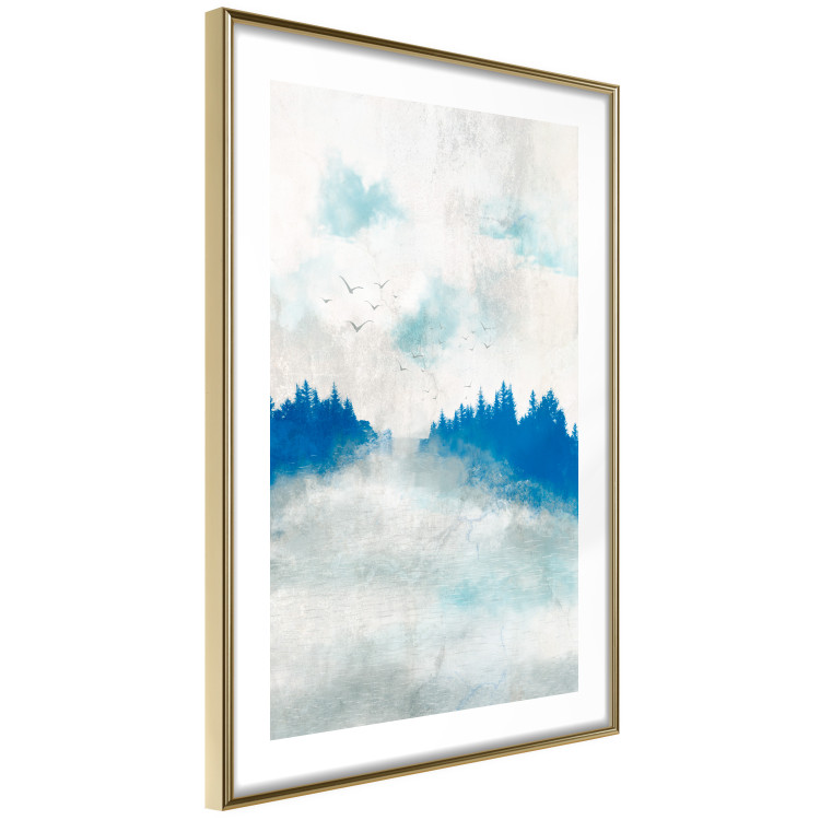 Poster Blue Forest - Delicate, Hazy Landscape in Blue Tones 145760 additionalImage 4