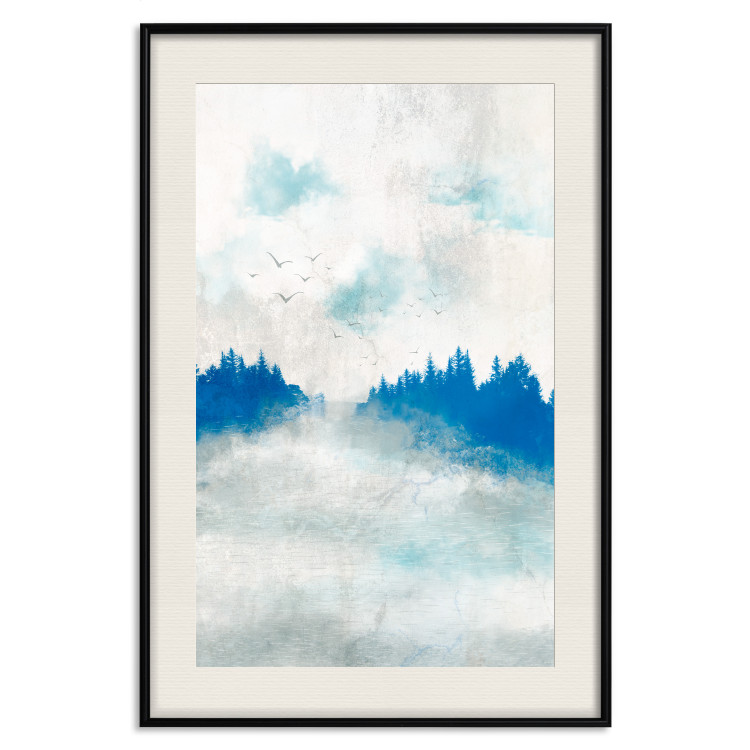 Poster Blue Forest - Delicate, Hazy Landscape in Blue Tones 145760 additionalImage 21