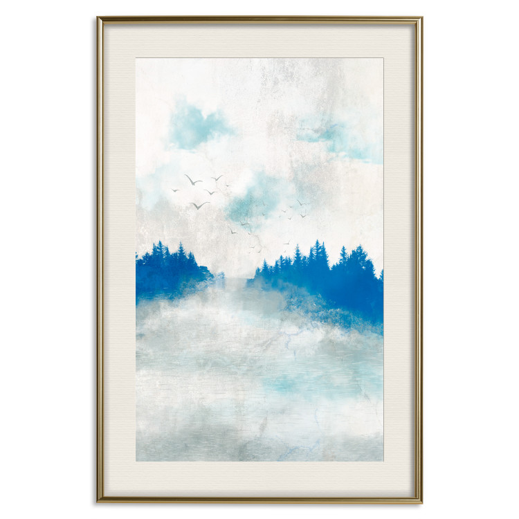 Poster Blue Forest - Delicate, Hazy Landscape in Blue Tones 145760 additionalImage 27