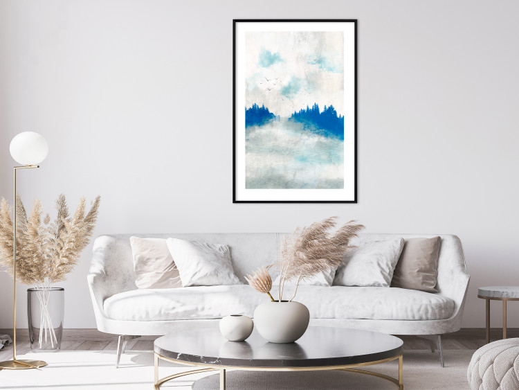 Poster Blue Forest - Delicate, Hazy Landscape in Blue Tones 145760 additionalImage 14