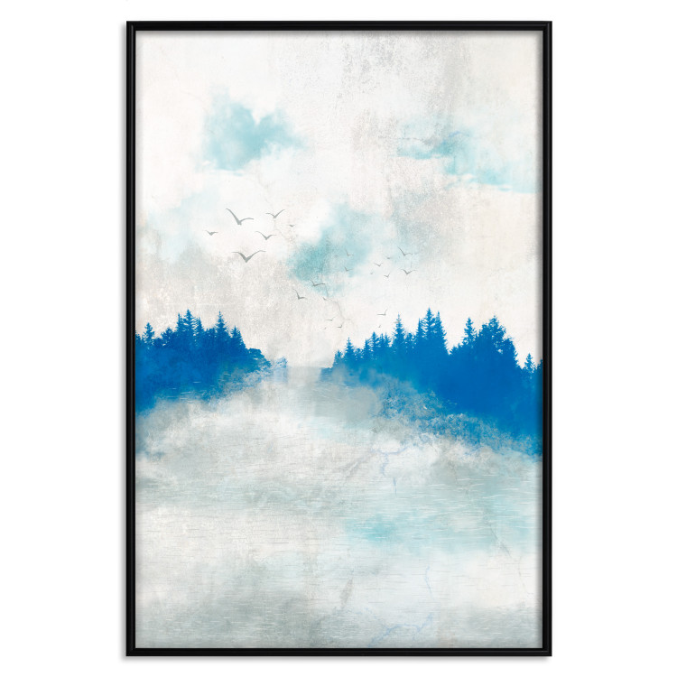 Poster Blue Forest - Delicate, Hazy Landscape in Blue Tones 145760 additionalImage 16