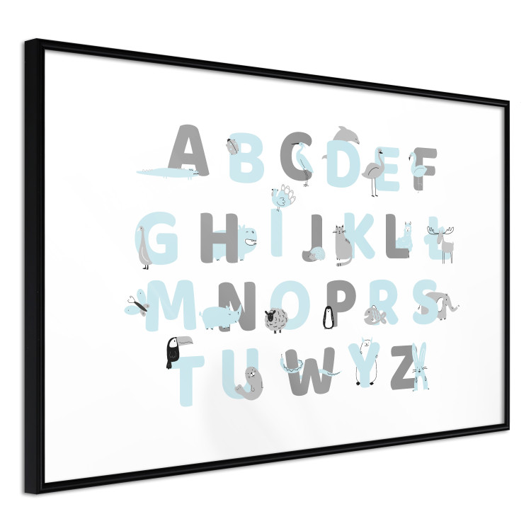 Poster Polish Alphabet for Children - Gray and Blue Letters with Animals 146460 additionalImage 6