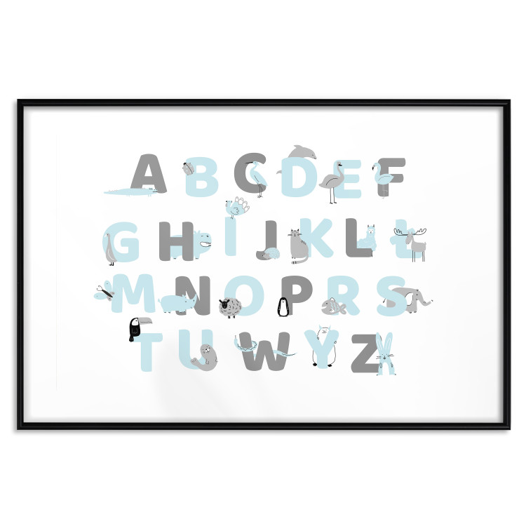 Poster Polish Alphabet for Children - Gray and Blue Letters with Animals 146460 additionalImage 20