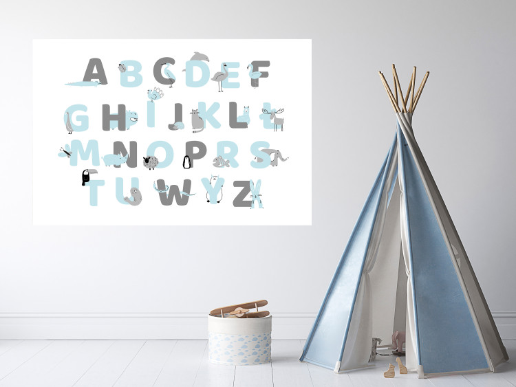 Poster Polish Alphabet for Children - Gray and Blue Letters with Animals 146460 additionalImage 10