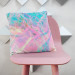 Decorative Microfiber Pillow Liquid cosmos - an abstract graphics in holographic style cushions 146860 additionalThumb 2