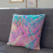 Decorative Microfiber Pillow Liquid cosmos - an abstract graphics in holographic style cushions 146860 additionalThumb 3