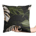 Decorative Velor Pillow Faces of the monstera - composition with rich detail of egoztic plants 147060 additionalThumb 2