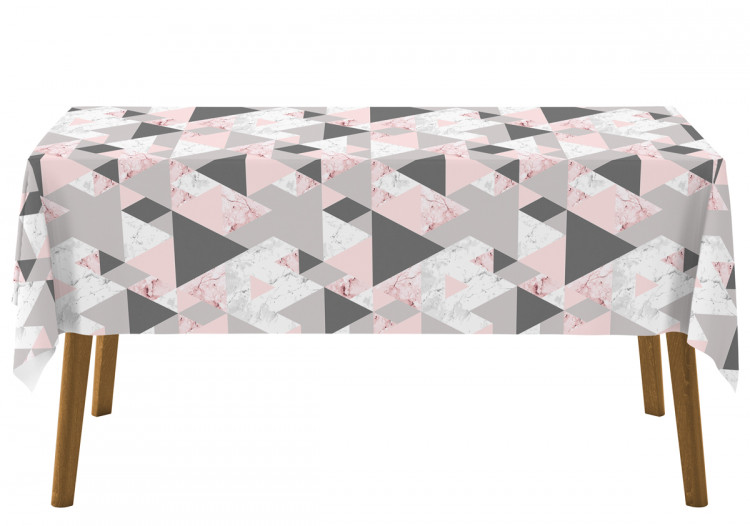 Tablecloth Powdery triangles - geometric, minimalist motif in shades of pink 147260 additionalImage 4