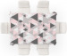 Tablecloth Powdery triangles - geometric, minimalist motif in shades of pink 147260 additionalThumb 3