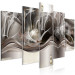 Canvas Peaceful Slumber (5-piece) Wide - modern silver abstraction 148960 additionalThumb 2