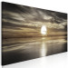 Canvas Art Print Sunset Over the Sea - Romantic Twilight in Sepia Colors 149060 additionalThumb 2