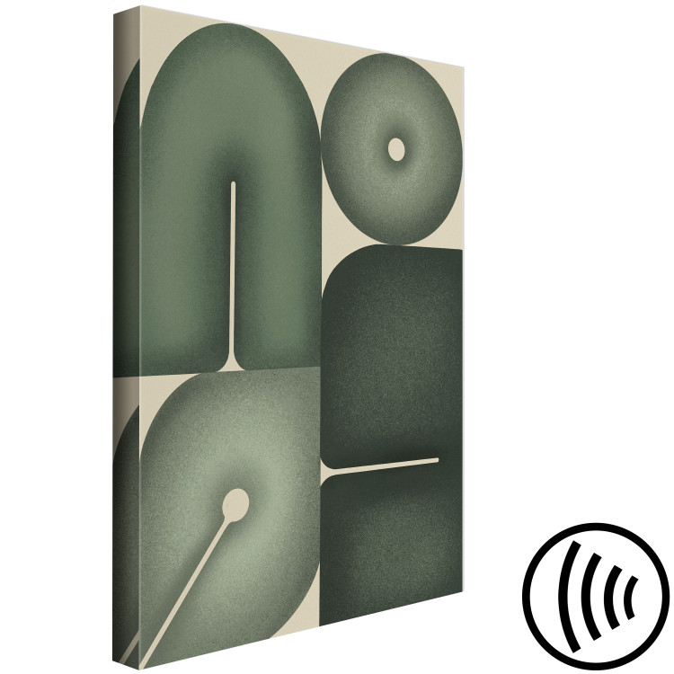 Canvas Art Print Sage Shapes - Geometric Forms in Shades of Green 150060 additionalImage 6