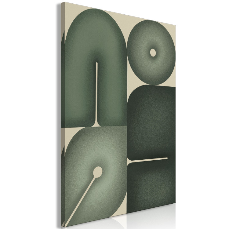 Canvas Art Print Sage Shapes - Geometric Forms in Shades of Green 150060 additionalImage 2