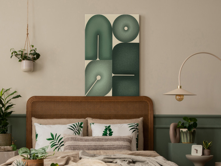 Canvas Art Print Sage Shapes - Geometric Forms in Shades of Green 150060 additionalImage 3