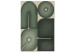 Canvas Art Print Sage Shapes - Geometric Forms in Shades of Green 150060
