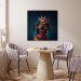 Canvas Art Print AI Dog Dachshund - Portrait of a Smiling Animal Wearing a Crown - Square 150260 additionalThumb 5