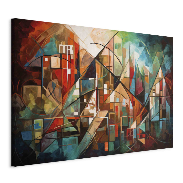 Canvas Art Print Abstract Landscape - Geometric Composition Generated by AI 151060 additionalImage 2
