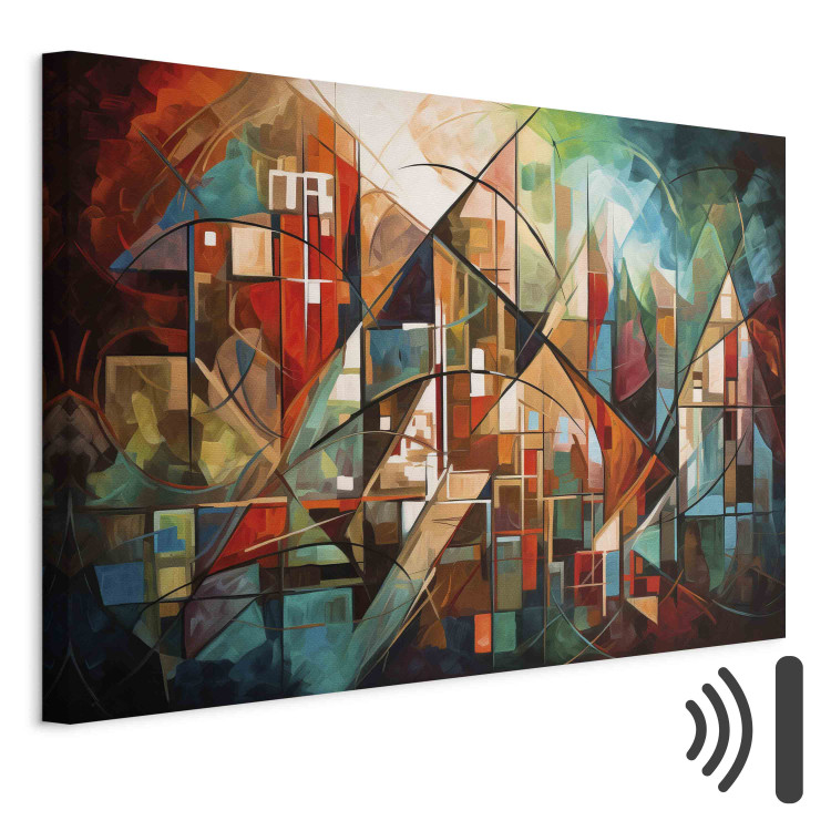 Canvas Art Print Abstract Landscape - Geometric Composition Generated by AI 151060 additionalImage 8