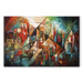 Canvas Art Print Abstract Landscape - Geometric Composition Generated by AI 151060