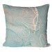 Decorative Microfiber Pillow Ginkgo Leaves - Composition With an Outline of Plants on a Marble Background 151360