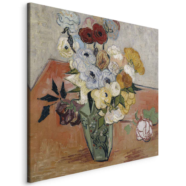 Art Reproduction Stilllife with Japanese vase, roses and anemones 156060 additionalImage 2