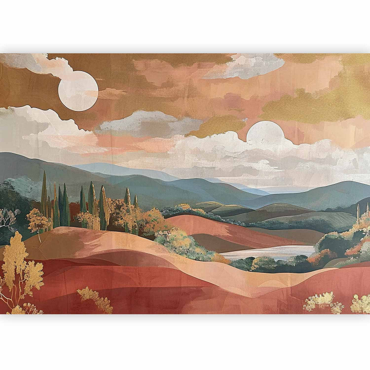Wall Mural Mediterranean Landscape - A Composition Inspired by Terracotta Colors 159460 additionalImage 1