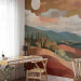 Wall Mural Mediterranean Landscape - A Composition Inspired by Terracotta Colors 159460