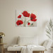 Canvas Art Print Red Poppies in a Gray Day (1-piece) - floral motif with background 47160 additionalThumb 5