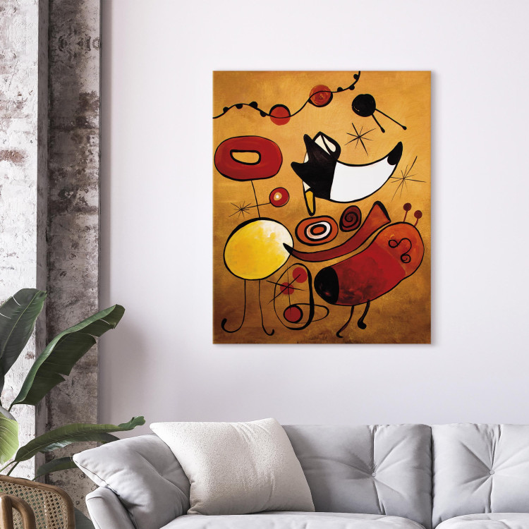 Canvas Miro Inspirations (1-piece) - colorful abstraction with gold patterns 47260 additionalImage 5