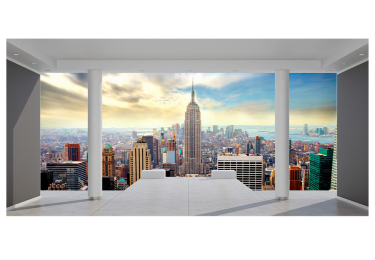 Photo Wallpaper Panorama of New York - View of Urban Architecture Creating an Illusion 61560 additionalImage 1