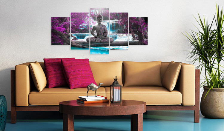 Acrylic print Waterfall and Buddha [Glass] 92560 additionalImage 3