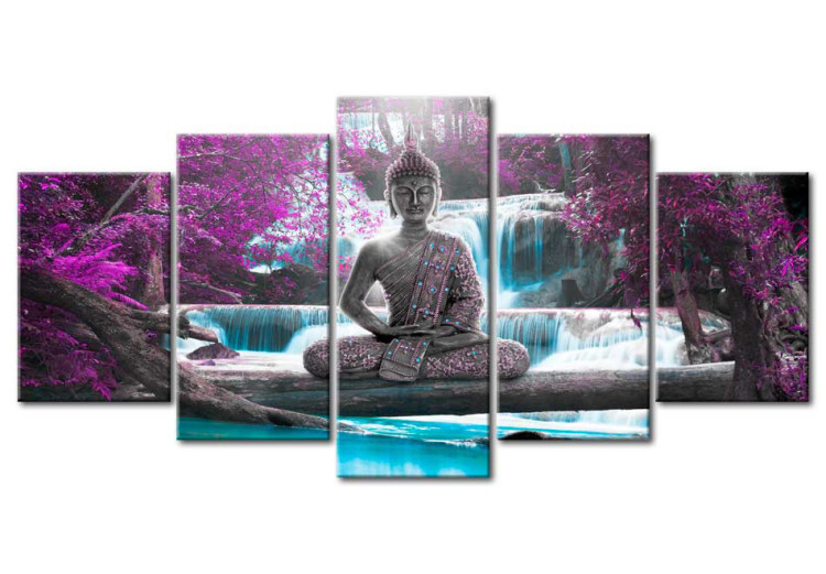 Acrylic print Waterfall and Buddha [Glass] 92560 additionalImage 2