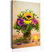 Canvas Floral Charm (1-piece) - Romantic Bouquet of Autumn Flowers 93060 additionalThumb 2