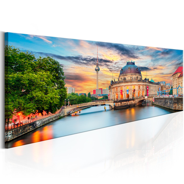 Canvas Art Print Berlin: Museum Island - City Architecture with Sunset Background 97560 additionalImage 2