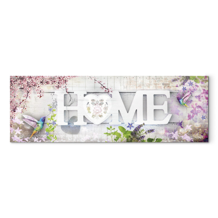 Canvas Print Home and Hummingbirds (1 Part) Pink Narrow 107670 additionalImage 7