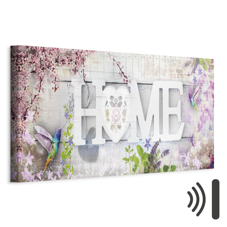 Canvas Print Home and Hummingbirds (1 Part) Pink Narrow 107670 additionalImage 8
