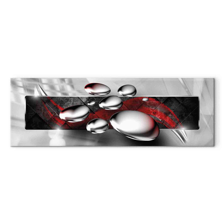 Canvas Art Print Shiny Stones (1 Part) Narrow Red 108470 additionalImage 7
