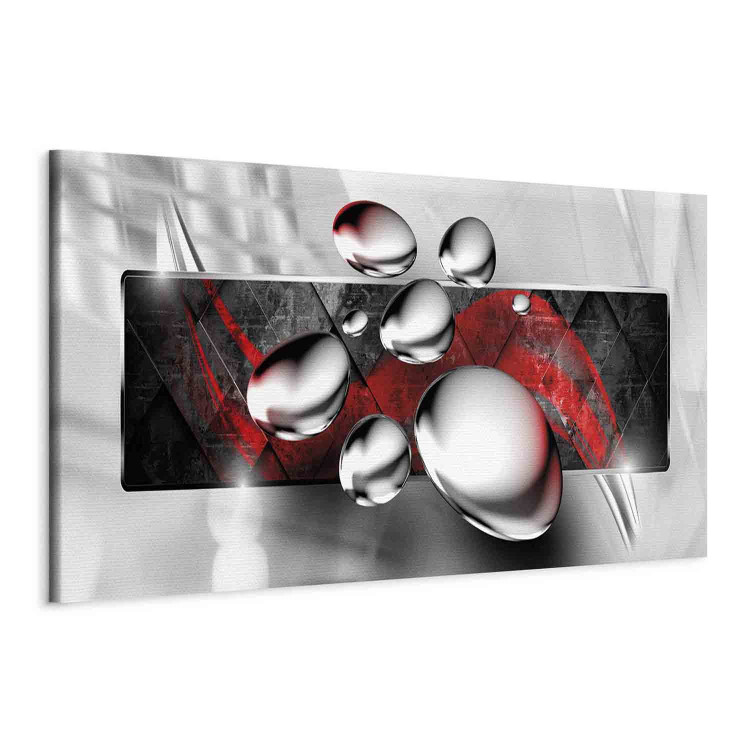 Canvas Art Print Shiny Stones (1 Part) Narrow Red 108470 additionalImage 2