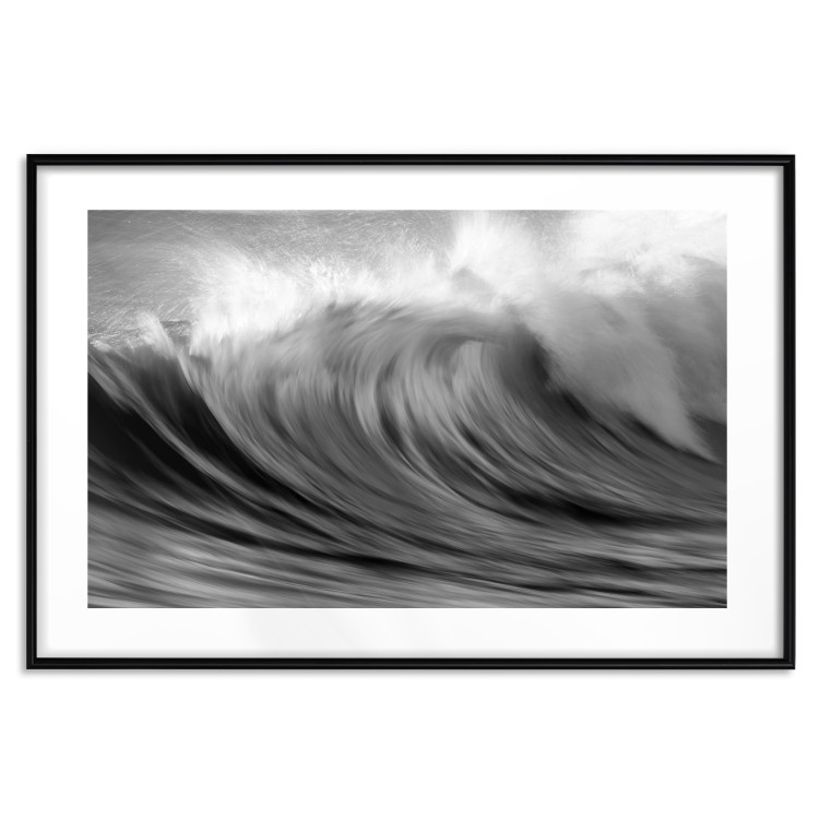 Wall Poster Surfer's Paradise - black and white landscape of a turbulent sea wave 115170 additionalImage 17